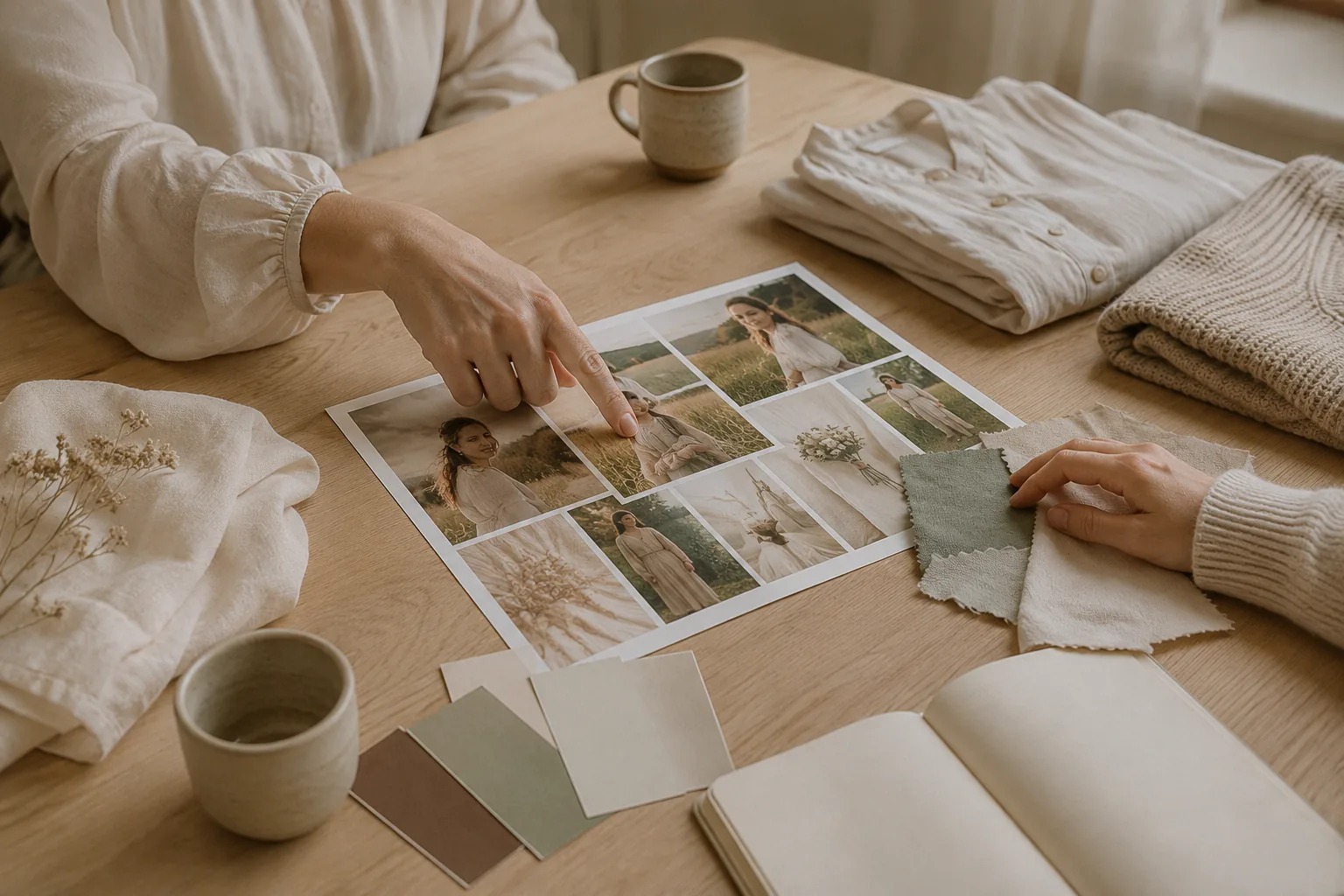 Moodboard, Farbkonzept und Stoffproben — die Vorbereitung für dein Shooting